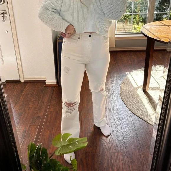 SLVRLAKE London White Destructed Jeans - Picture 7 of 15